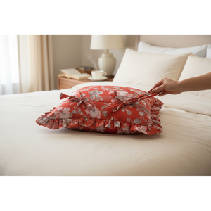 Funda de Cojín Cuadrada de Satén con Diseño Floral, Tela Premium de 16x16 Pulgadas con Cierre de Cordón para Hogar y Hotel - Product Image 2