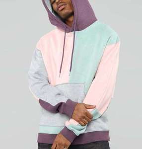 Sweat-shirt à capuche pour homme avec empiècements contrastants et capuche ajustable - Product Image 6
