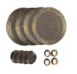 Napperons perlés brodés pour événements festifs et maisons – Napperons perlés tendance pour tables à café et à dîner - Product Image 3