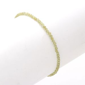 Natural Peridot Faceted Round Gemstone <b>Beaded</b> <b>Bracelet</b> 2MM Handmade Dainty Peridot Stone <b>Bracelet</b> for Women and <b>Men</b> Wholesale - Product Image 3