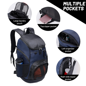 Mochila Deportiva de Baloncesto con Compartimento para Balón y Porta Botella de Agua, Resistente, de Alta Calidad, Personalizable - Product Image 3