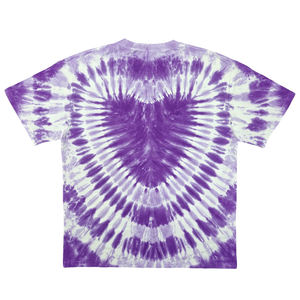 Camiseta Unisex de Manga Corta, 100% Algodón, Estilo Casual, con Estampado Tie-Dye en Forma de Corazón, Personalizable - Product Image 2