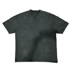 T-shirt à épaules tombantes en coton biologique 100% lourd (270 grammes), lavé à l'acide, personnalisable avec votre propre logo de marque, t-shirt surdimensionné - Product Image 1
