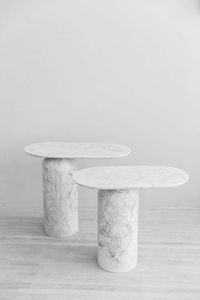Trending Brown Marble <b>C</b> Shape Side <b>Table</b> Luxury Modern Sofa End <b>Table</b> Living Room Bedroom Decor HOT SELLING - Product Image 5