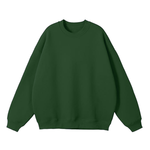 Sweat-shirt décontracté surdimensionné pour femme, col roulé uni, brodé, épaules tombantes, avec logo personnalisé sur le devant - Product Image 5