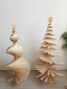 Sapin de Noël en bois, décoration festive, décoration de Noël en bois, sapin de Noël écologique, artisanat en bois naturel - Product Image 3