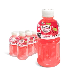 Jus de fruits boissons jus de fraise avec Nata De Coco 320ML bouteille en PET jus de gelée de noix de coco du Vietnam marque de qualité supérieure - Product Image 1