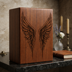 Wooden Cremation Urn Human Ashes <b>Memorial</b> Urn Brown Burial <b>Keepsake</b> <b>Box</b> Custom Size - Product Image 3