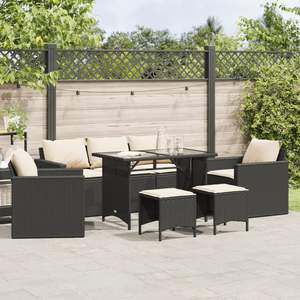 Conjunto de Sofás Negros para Jardín, Muebles de Patio - Product Image 1