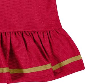 Vestido Jersey para Bebé Niña de los San Francisco 49ers, Rojo y Dorado, Logotipo Bordado, Ropa Deportiva de Poliéster - Product Image 4