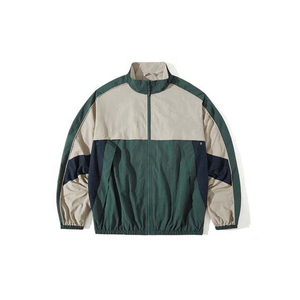 Chaqueta Cortavientos Deportiva para Hombre con Bloques de Color, Cremallera, Cuello Alto, Ajuste Regular, de Poliéster, para Otoño - Product Image 1