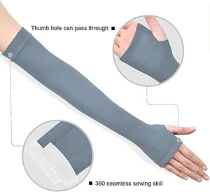 Manches de protection UV à séchage rapide unisexes en Spandex/Polyester pour le cyclisme, la gym, la course à pied, le basketball, le fitness et les activités sportives en extérieur - Product Image 5