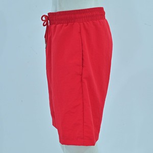 Pantalones Cortos Bermuda Rojos de Alta Calidad para Hombre, Color Sólido, Cintura con Cordón, Secado Rápido, Estilo Casual, Corte Medio, Material de Poliéster - Product Image 5