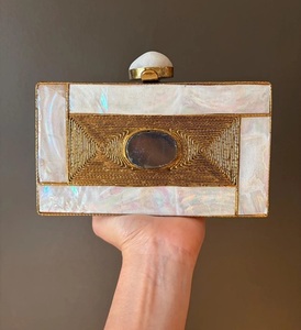 Nuevo Bolso de Mano de Madera para Mujer al por Mayor con Cierre de Latón Personalizado, Bolso de Mano de Alta Calidad - Product Image 1