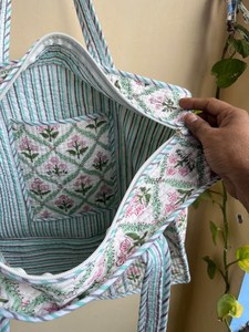 Bolsas de algodón bordadas gitanas Bolsas de compras acolchadas coloridas para mujeres, bolsos étnicos tradicionales - Product Image 5