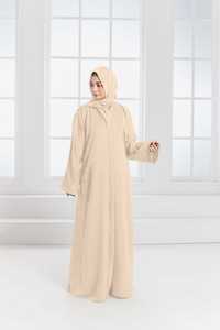Abaya Tendance Quotidienne Modeste Grande Taille Robe Islamique Douce Légère Respirante Vêtement Décontracté Vente en Gros Usine Conception Personnalisée - Product Image 5