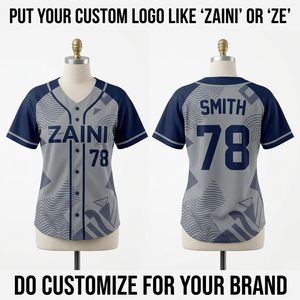 Camiseta de Béisbol Sublimada Personalizada, 180 GSM, Poliéster Interlock, Diseño Raglán Gris Marino, Logotipo, Nombre y Número del Equipo - Product Image 1