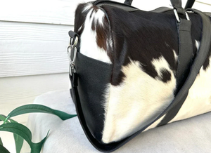 Bolsa de Viaje de Fin de Semana con Cierre de Cremallera, Estilo Moderno, con Pelo, Nueva Llegada, Buena Calidad, Estilo Personalizado, Bolsas de Piel de Vaca con Pelo - Product Image 2