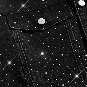 Chaqueta de Lona para Hombre, Nueva Colección de Invierno, Manga Larga, Delgada, Transpirable, Estilo Urbano, con Pedrería Frontal - Product Image 2