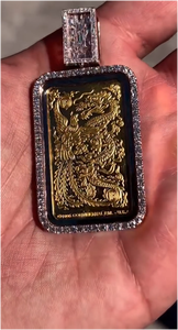 Nuevo y Moderno Colgante de Dragón Unisex con Certificado GRA, Joyería Hip Hop Totalmente Cubierta de Diamantes, Plata 925 Chapada en Oro, Moissanita de Corte Brillante VVS1 - Product Image 2