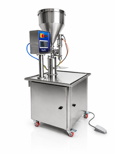 Machine de remplissage semi-automatique à piston 500 ml pour liquides visqueux en acier inoxydable - Product Image 1