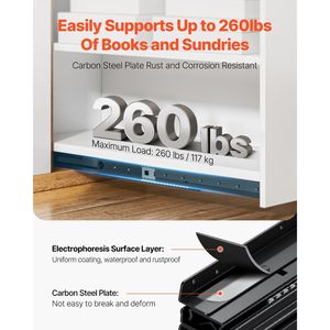 Guide per cassetti a scomparsa da 16 pollici con cuscinetti a sfera, a estrazione totale, per carichi pesanti, con capacità di carico di 260 libbre - Product Image 4