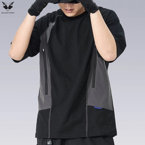 เสื้อยืดเทคแวร์คุณภาพสูงขายส่ง เสื้อผ้าสะท้อนแสงแนวสตรีทแวร์ เสื้อยืดผู้ชายแบบใช้งานได้จริง เสื้อผ้าดูดซับความชื้น เสื้อเทคแวร์ - Product Image 5