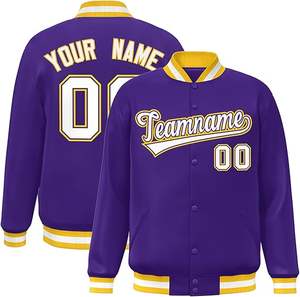 Vestes de baseball varsity en coton rose ajustées pour femmes et hommes, best-sellers, en vente avec faible MOQ chez Hosten Greek Enterprises - Product Image 2