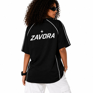 Camiseta de Fútbol Americano Reflectante de Malla Transpirable para Mujer, Cuello en V, Estilo Urbano, Uniforme de Equipo Oversize, Producción de Números Personalizados - Product Image 2