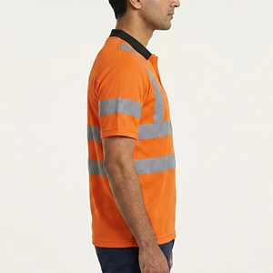 เสื้อกั๊กนิรภัยผู้ชาย แขนสั้น คอกลม โพลีเอสเตอร์ 100% ขายส่ง มาตรฐาน ANSI Class 2 แถบสะท้อนแสง LED ระบายอากาศได้ดี - Product Image 5