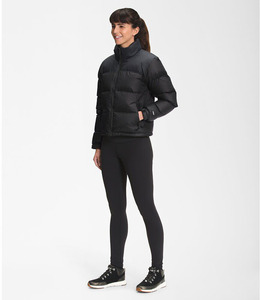 Blouson matelassé noir pour femme, col montant, fermeture éclair, coupe-vent, vêtement d'extérieur d'hiver, style décontracté, rembourrage en polyester 400g, tricoté - Product Image 2