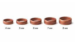 Anillo de Madera Pulida Hecho a Mano Estilo Rústico, Banda de Dedo de Madera Natural, Estilo Bohemio, Ligero, Unisex, Decoración de Pared para el Hogar, Boda - Product Image 4