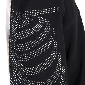 Baggy full face <b>zip</b> hoodie for streetwear brands cotton fleece custom low moq - Product Image 2
