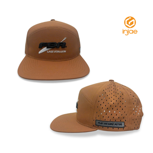 Gorra Deportiva de Golf Ajustable de 7 Paneles, Perforada, Impermeable, con Visera Plana, Logotipo Bordado en 3D, Etiqueta Personalizada, Transpirable, Corte Láser - Product Image 1