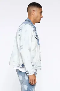 Jeans y Chaqueta de Primavera para Hombre, Diseño XMA de Alta Calidad, Corte Regular, Transpirables, Estilo Hip Hop, Cierre de Botones, Mangas Largas, Lavado Medio - Product Image 6