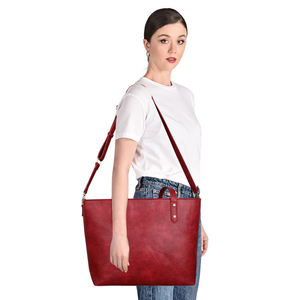 Bolso de hombro de cuero de alta calidad para mujer, último diseño con cuero genuino y forro de PU, MOQ bajo. - Product Image 5