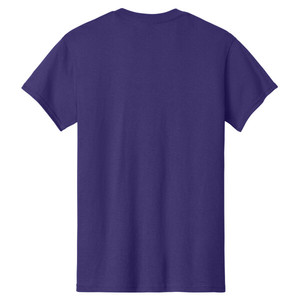 เสื้อยืดผู้ชายสไตล์ไฮสตรีท ผ้าเจอร์ซีย์คอตตอน 100% พร้อมตัวเลือกโลโก้แบบกำหนดเอง สีม่วง - Product Image 4