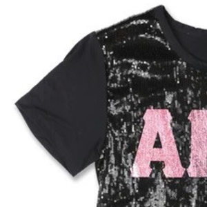 T-shirt vert en chenille brodée, tee-shirt rose en coton premium, vêtement décontracté streetwear tendance - Product Image 3