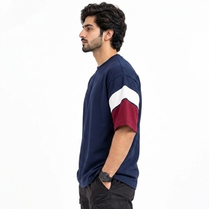 T-shirts pour hommes de style urbain tendance, en tissu de coton doux, coupe décontractée, vêtements décontractés modernes, style premium, T-shirts surdimensionnés pour hommes - Product Image 3