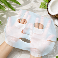 Masque facial humide en bio-cellulose de noix de coco biodégradable Y205, produit par la fermentation d'Acetobacter Xylinum