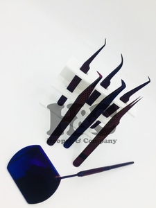 แหนบต่อขนตาสแตนเลสสตีลคุณภาพพรีเมียมสีดำด้าน ปลายสีดำลายเพชร สำหรับต่อขนตาแบบยั่งยืน MINK - Product Image 6