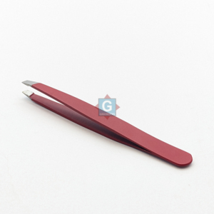 Pinces à épiler en acier inoxydable rouge, pinces de précision pour la suppression des poils, pinces à épiler pour les sourcils, pour un usage domestique, équipement de beauté - Product Image 4