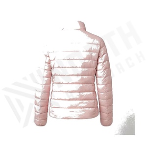 Hooded Quilted Waterproof <b>Bubble</b> Jacket Black Full Sleeve Winter Windproof Cotton Shell Knitted Fabric Polyester Filling Stand - Product Image 2