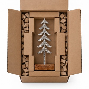 Objeto Decorativo de Metal Plateado para Árbol de Navidad sobre Base de Madera, Decoración Moderna para el Hogar, Adorno para Mesa, Exhibición Navideña - Product Image 5