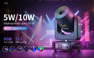 5W 10W Shaking Head Laser LED 3D With aperture for Disco Bar Concert - Product Image 5