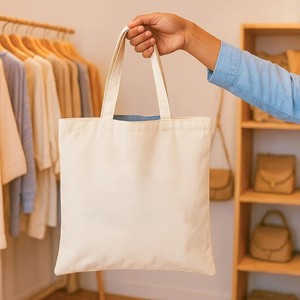 Sac fourre-tout en toile à motif géométrique minimaliste, grande poignée d'épaule, usage quotidien - Product Image 4