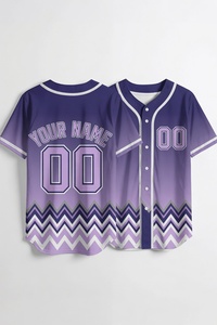 Maillot de baseball personnalisé noir, blanc et or dégradé pour homme, uniforme d'équipe à boutons, sublimation, tissu athlétique anti-humidité - Product Image 3