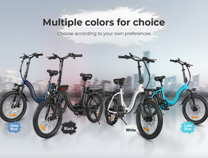 新到欧盟仓库热卖20英寸36V12AH城市Ebike 250W350D电动自行车女士带篮子 - Product Image 3