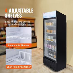 Frigorifero Commerciale per Bevande da 9,7 Cu.Ft/275L con Porta in Vetro, Espositore Refrigerato per Vini e Bevande - Product Image 3