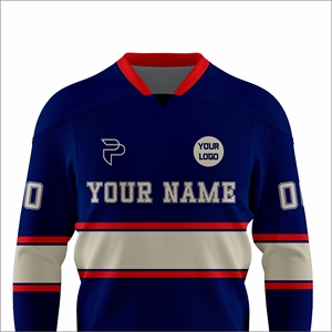 Jersey de Hockey sobre Hielo Personalizado OEM, 100% Poliéster, Letras Impresas en la Parte Delantera, Ligero, Transpirable, Ropa Deportiva de Equipo, de Fábrica - Product Image 4